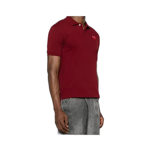 Comme Des GarÇOns Play Heart Embroidered Polo Shirt