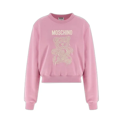 Moschino Teddy Bear Embroidered Crewneck Sweatshirt
