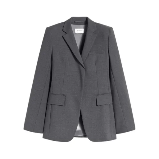 Button-Cuff Single-Breasted Blazer
