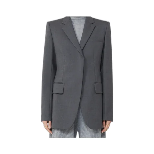 Button-Cuff Single-Breasted Blazer