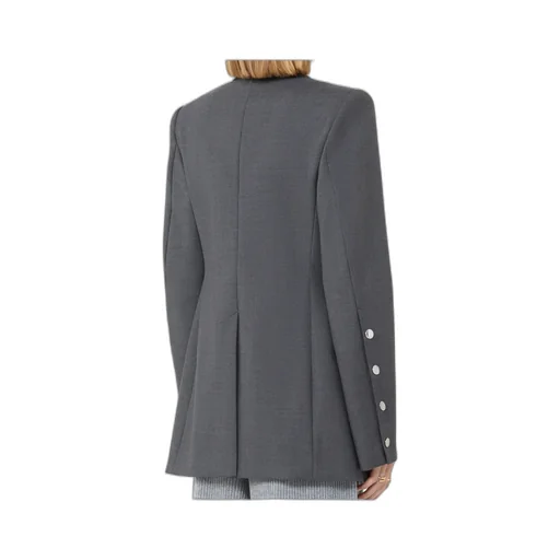 Button-Cuff Single-Breasted Blazer