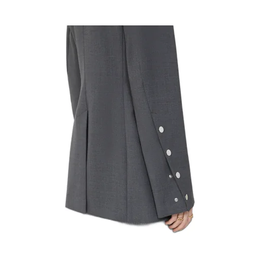 Button-Cuff Single-Breasted Blazer