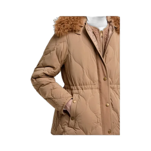 Moncler Quintin 3-In-1 Shearling-Trimmed Short Quilted Jacket