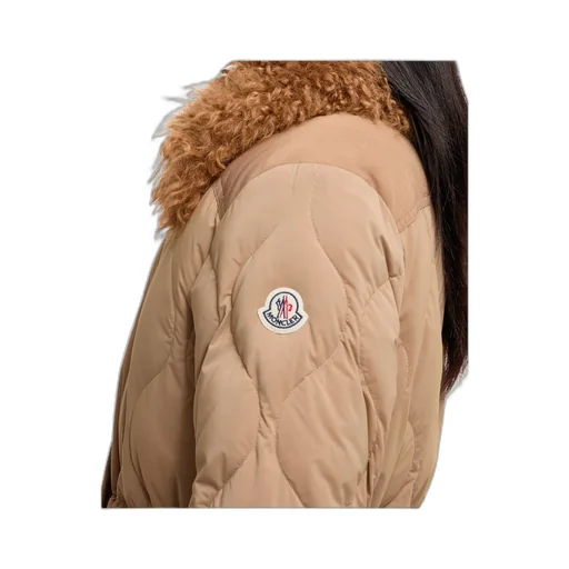 Moncler Quintin 3-In-1 Shearling-Trimmed Short Quilted Jacket