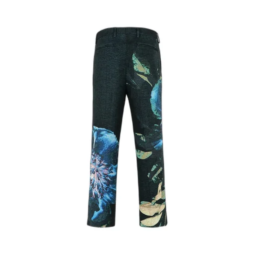 Black Cotton Blend Pants Panvel