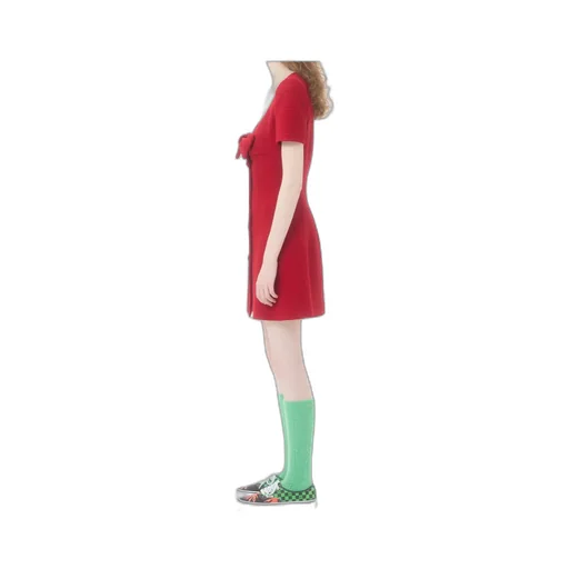 Short Dress In Plain Wool Tweed
