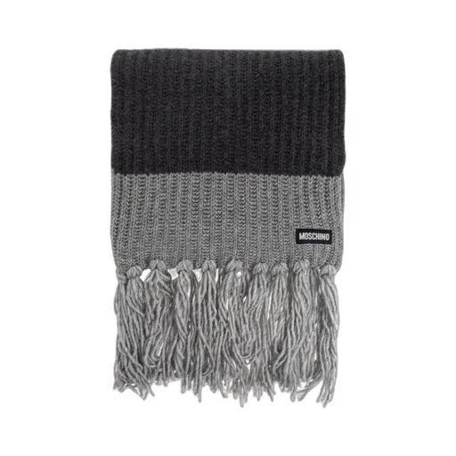 Ribbed-Knit Fringed Scarf