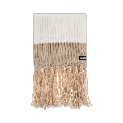 Ribbed-Knit Fringed Scarf
