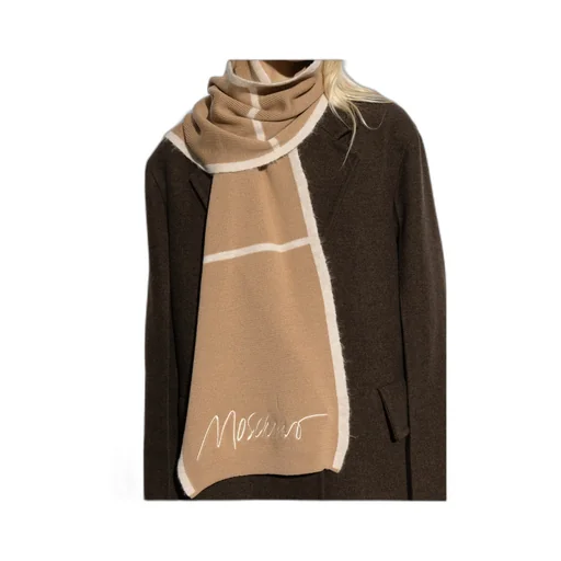 Logo-Embroidered Panelled Scarf