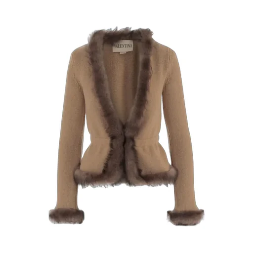 Valentino Faux-Fur Trimmed Jacket