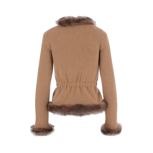 Valentino Faux-Fur Trimmed Jacket