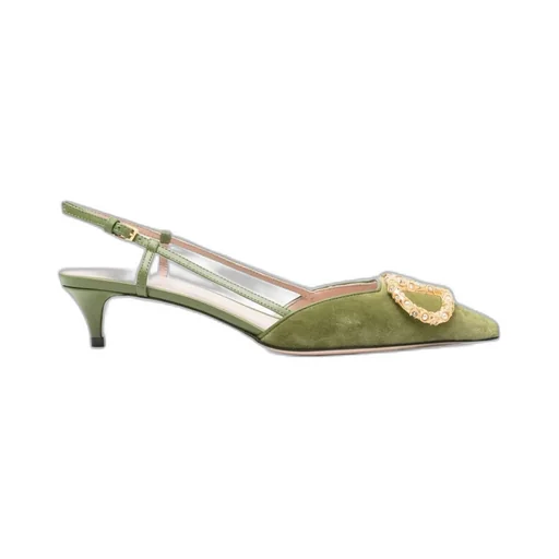 Valentino	Vlogo Embellished Slingback Pumps