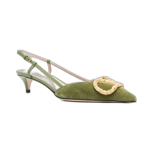 Valentino	Vlogo Embellished Slingback Pumps