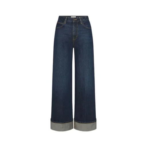 Frame Jeans The Cuffed Wide Leg Jeans