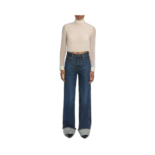 Frame Jeans The Cuffed Wide Leg Jeans