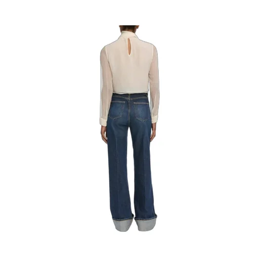 Frame Jeans The Cuffed Wide Leg Jeans