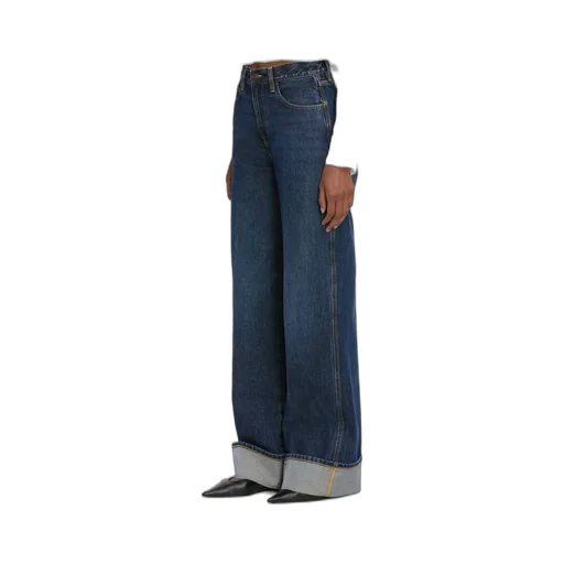 Frame Jeans The Cuffed Wide Leg Jeans