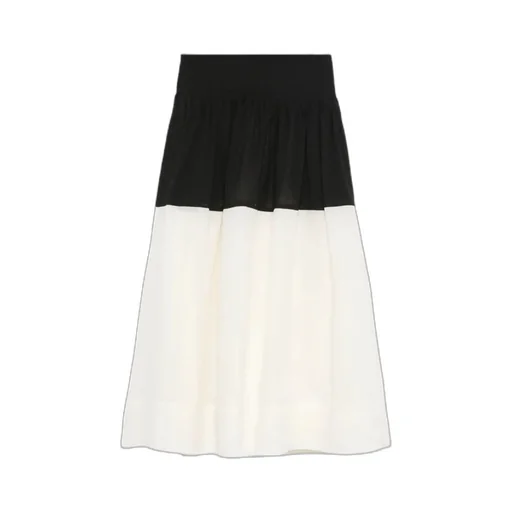 Two-Tone Midi Skirt