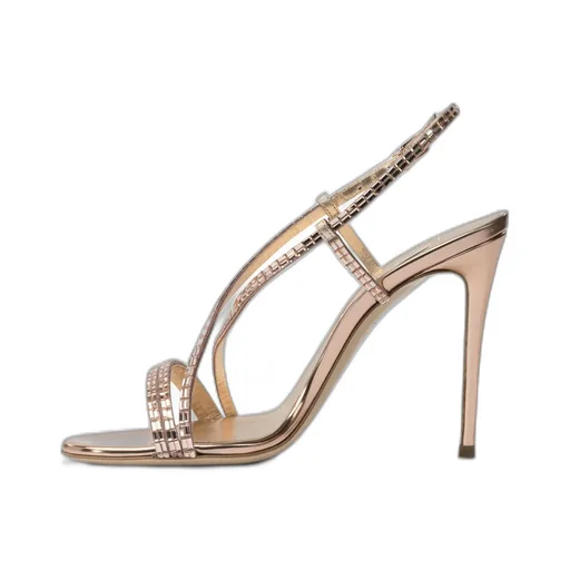 Round-Toe High-Heeled Sandals