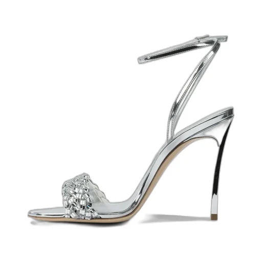Round-Toe High-Heeled Sandals