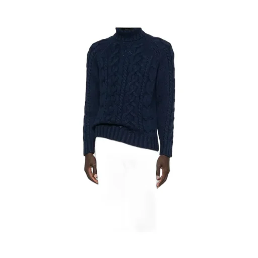Cable-Knit Turtleneck Sweater