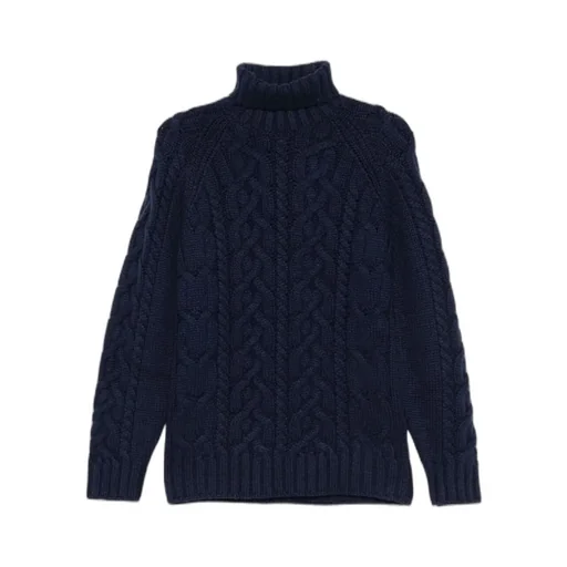 Cable-Knit Turtleneck Sweater