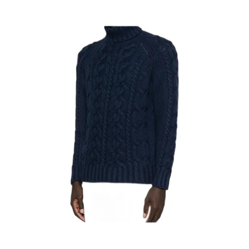 Cable-Knit Turtleneck Sweater