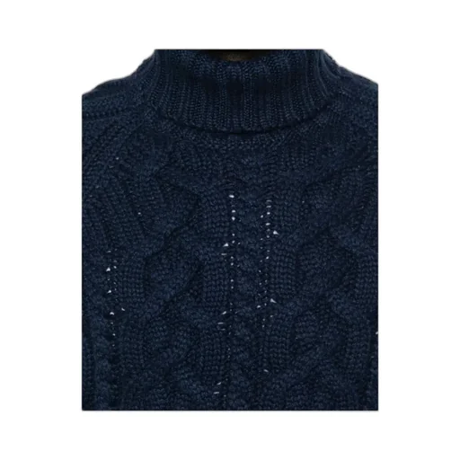 Cable-Knit Turtleneck Sweater