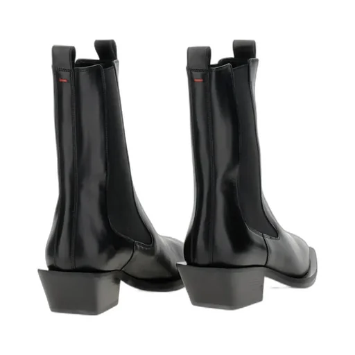 Leather Pointed-Toe Boots