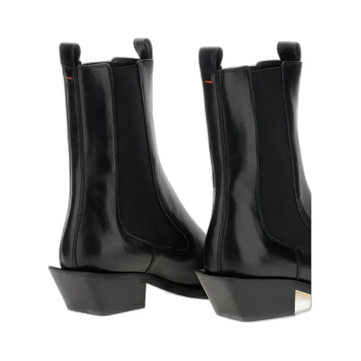 Leather Pointed-Toe Boots