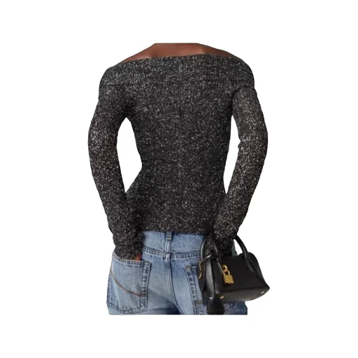 Stella Mccartney Sequin Off-Shoulder Jumper