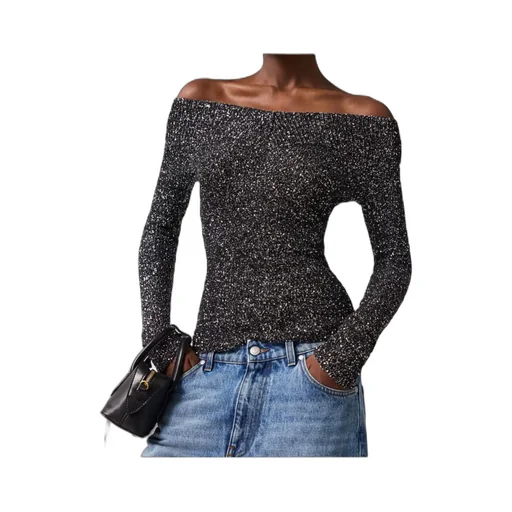 Stella Mccartney Sequin Off-Shoulder Jumper