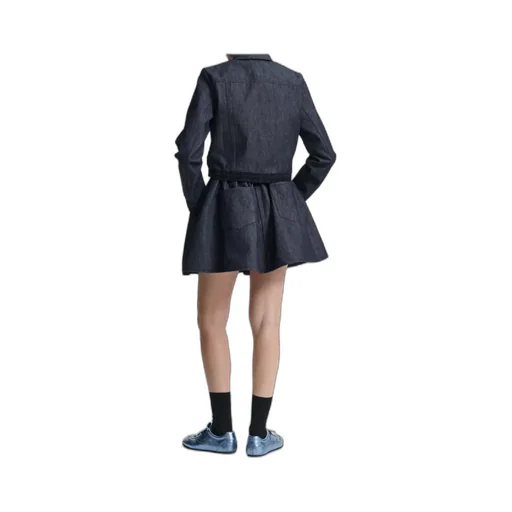 Banks Drawstring-Sleeve Denim Jacket