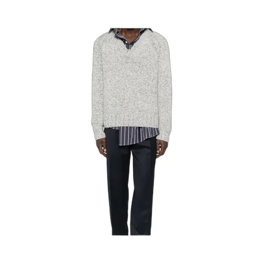Speckled V-Neck Sweater