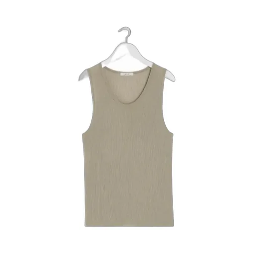 Ribbed Crewneck Tank Top