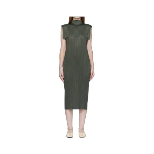 Pleated Cape Dress