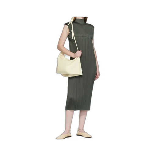 Pleated Cape Dress