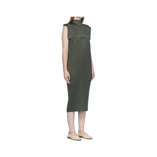 Pleated Cape Dress