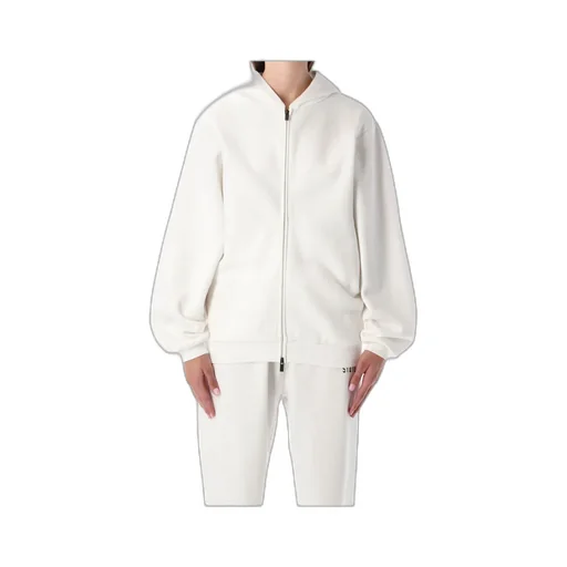 Fear Of God Essentials Logo Printed Zipped Hoodie