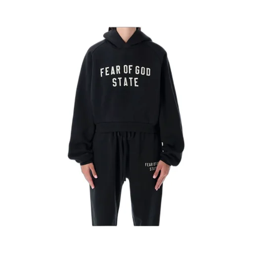 Fear Of God Essentials Logo Printed Hoodie