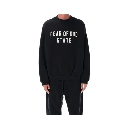 Fear Of God Essentials Logo Printed Crewneck Sweatshirt