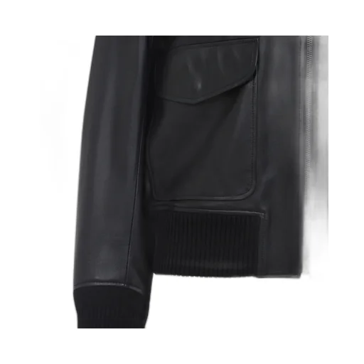 Ralph Lauren Collection Zip-Up Leather Bomber Jacket