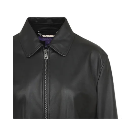 Ralph Lauren Collection Zip-Up Leather Bomber Jacket