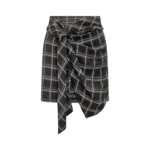 Knot Plaid Kimia-Gd Skirt
