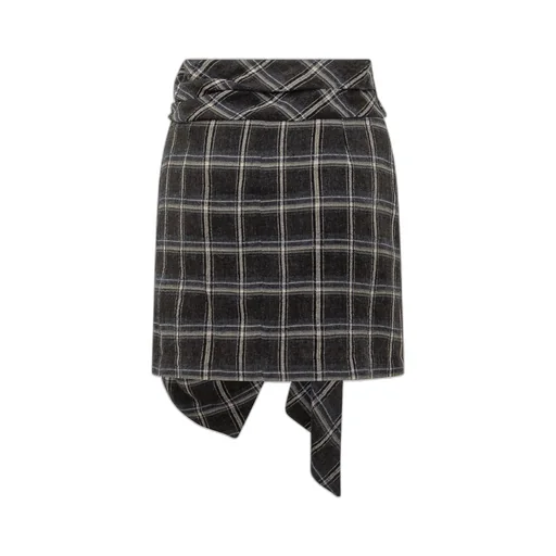 Knot Plaid Kimia-Gd Skirt