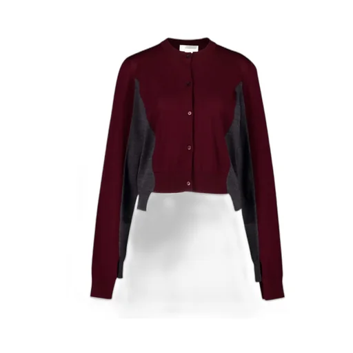 Colour-Block Wool Cardigan