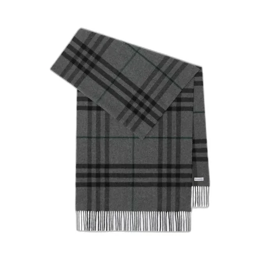Burberry Checked Fringed-Edge Scarf