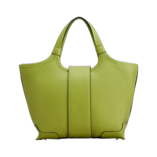 Viv' Choc Mini Shopping Bag In Leather