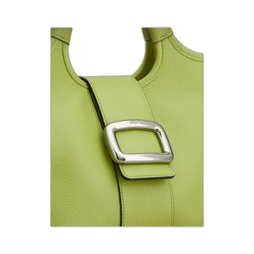 Viv' Choc Mini Shopping Bag In Leather