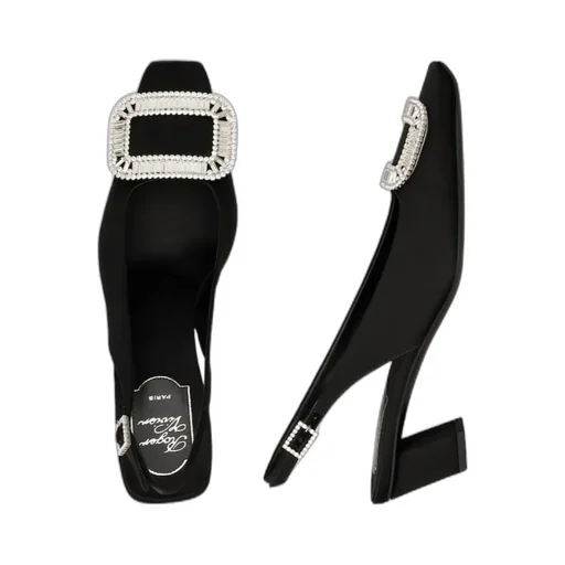 Belle Vivier Slingback Pumps In Satin